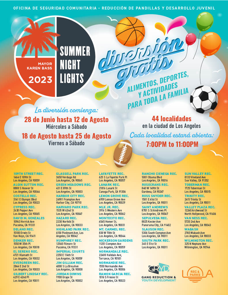 Summer Night Lights 2023 Free Fun